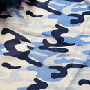 Blue Camouflage Polycotton Fabric